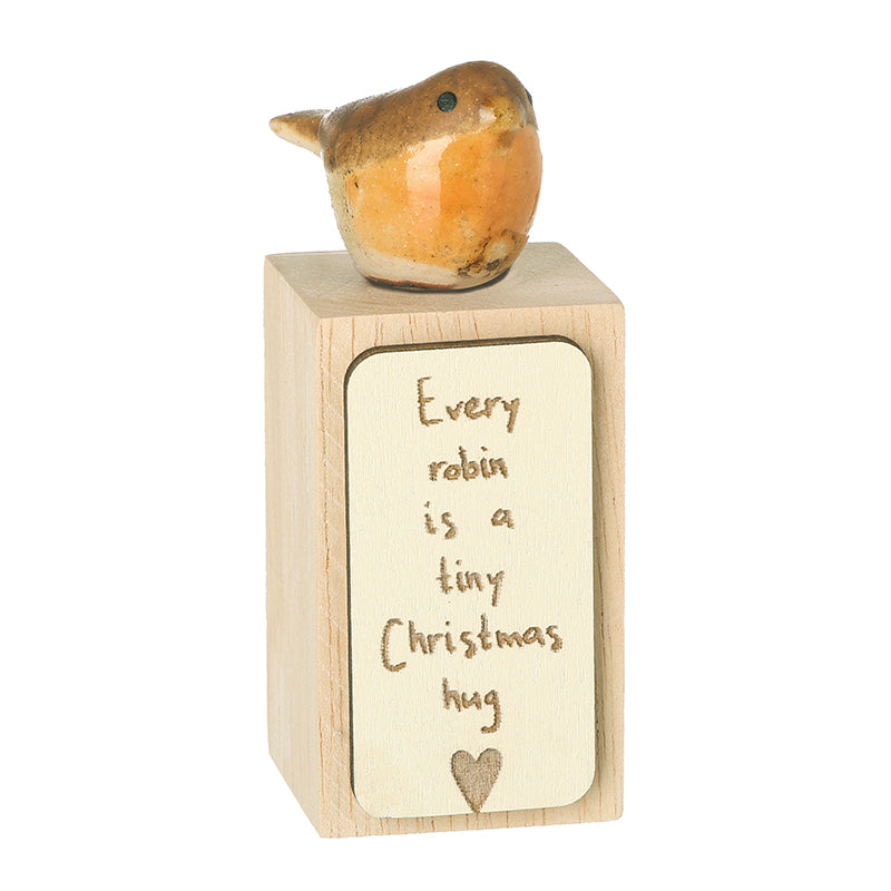 Every Robin on Wooden Block