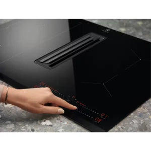 Electrolux 78CM 4 Zone Induction Combo Hob Hood – Black | LCC83443