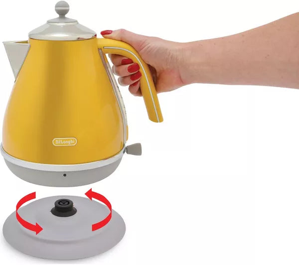 Delonghi Icona Capitals Yelllow Kettle |  KBOC3001.Y