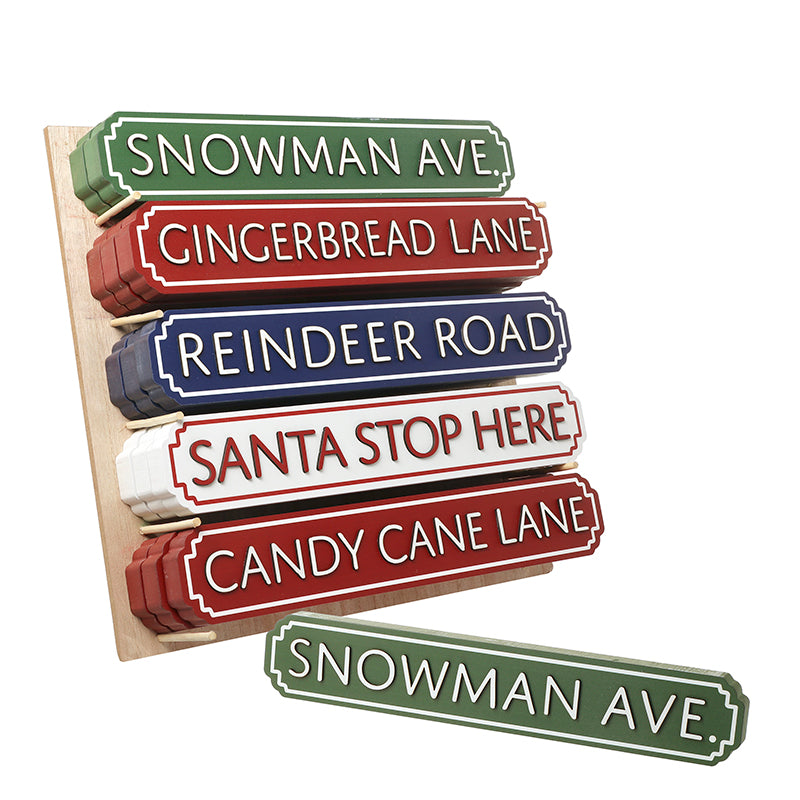 Christmas Wood Road Sign