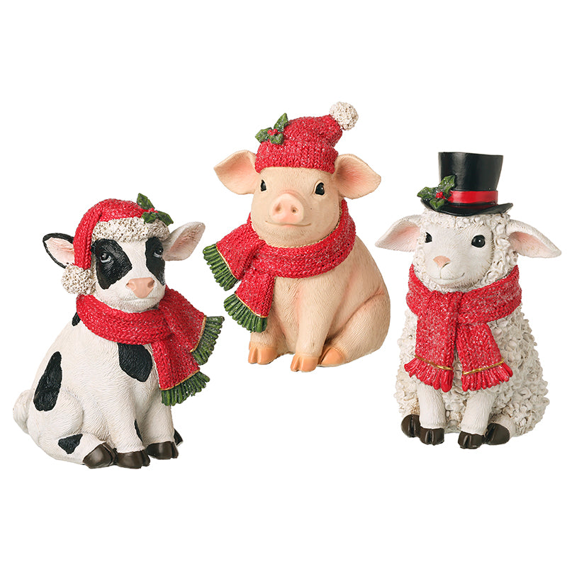 Sitting Chrismtas Farm Animal Mix