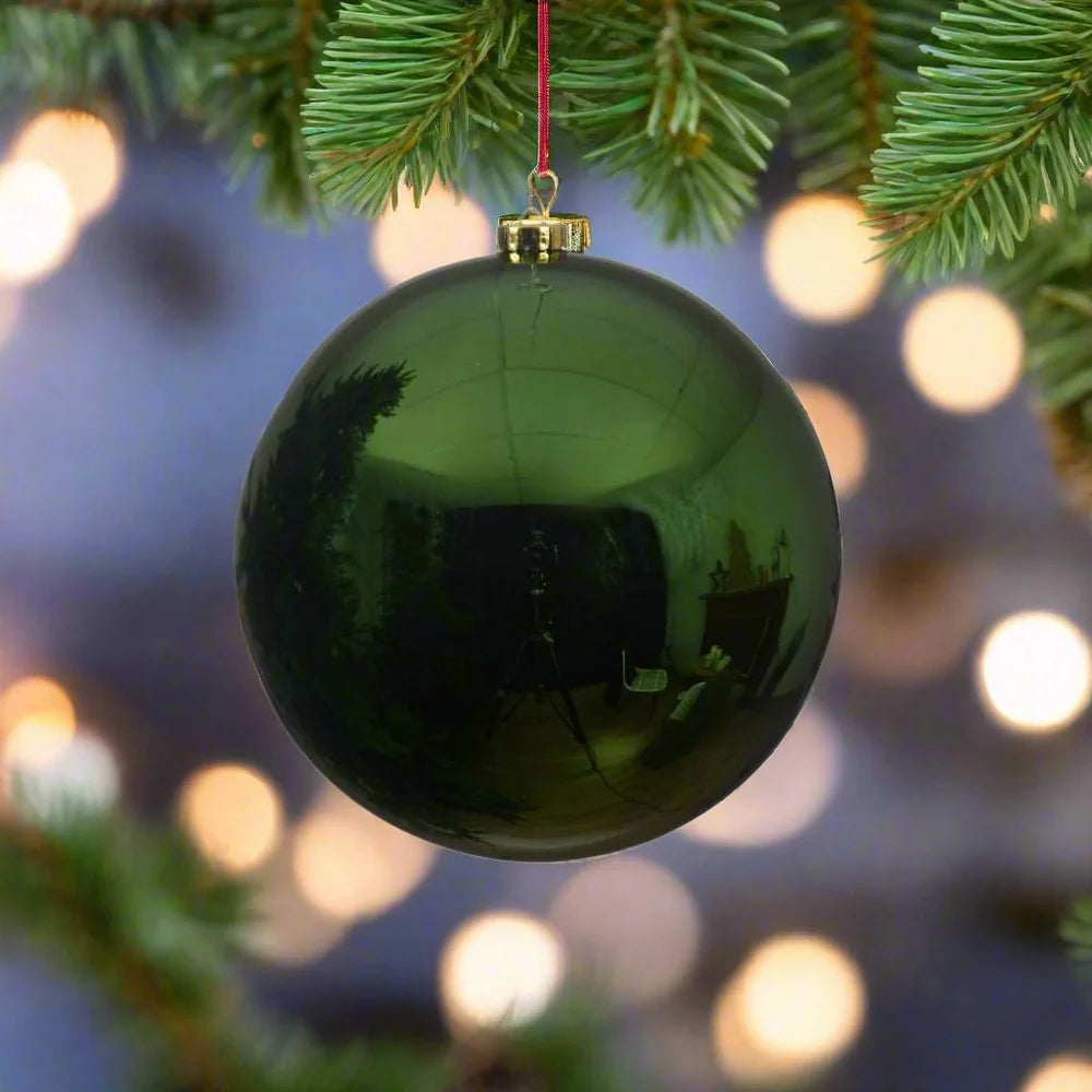 Pine Green Shiny Bauble -  20cm