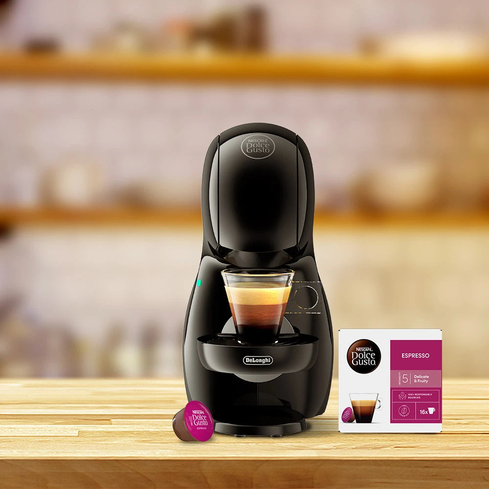 Nescafé Dolce Gusto Piccolo XS Pod Coffee Machine by De'Longhi - Value Bundle - Black | EDG210.BGY