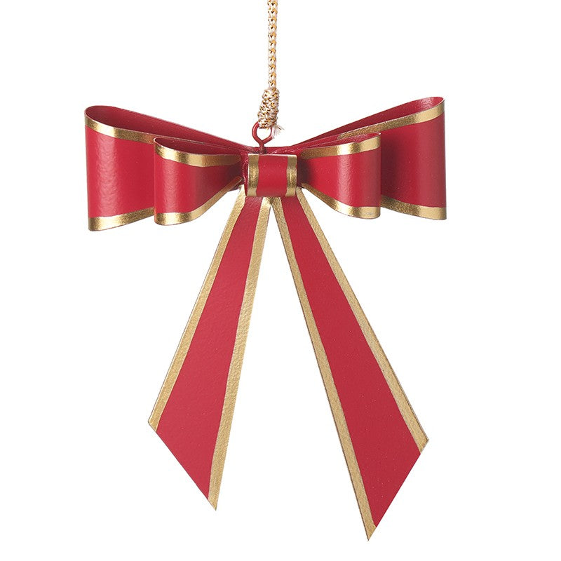Red & Gold Metal Bow Hanger