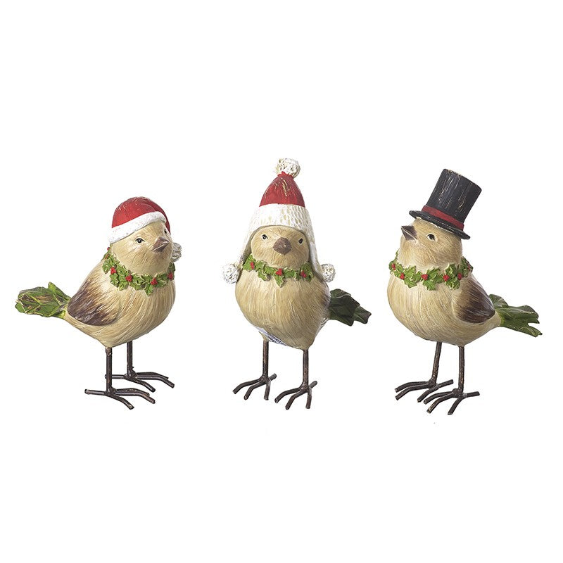 Woodland Decor, Christmas Robin, Christmas birds in Hats, Christmas Decor ,