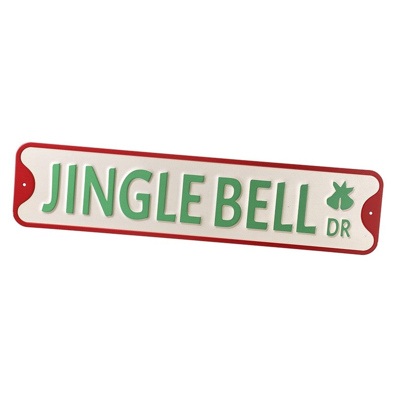 Jingle Bell Drive Metal Sign