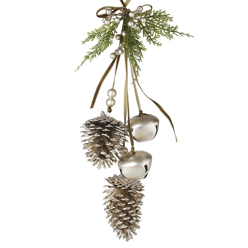 Fir cone, Christmas Decor, Mayo, Archers, Gold Christmas Decor