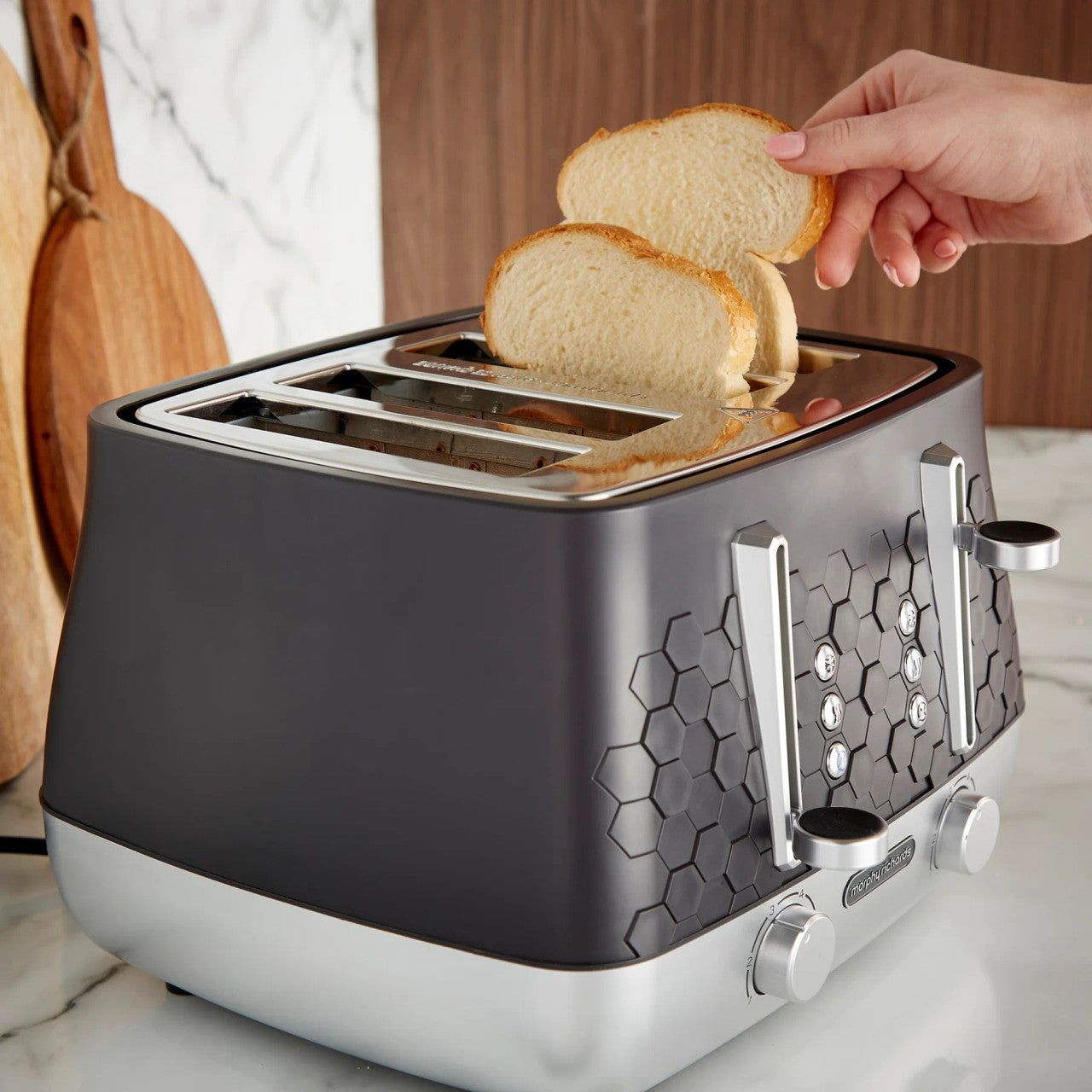 Morphy Richards Cassini 4 Slice Toaster | Moonless Night Black | 243020