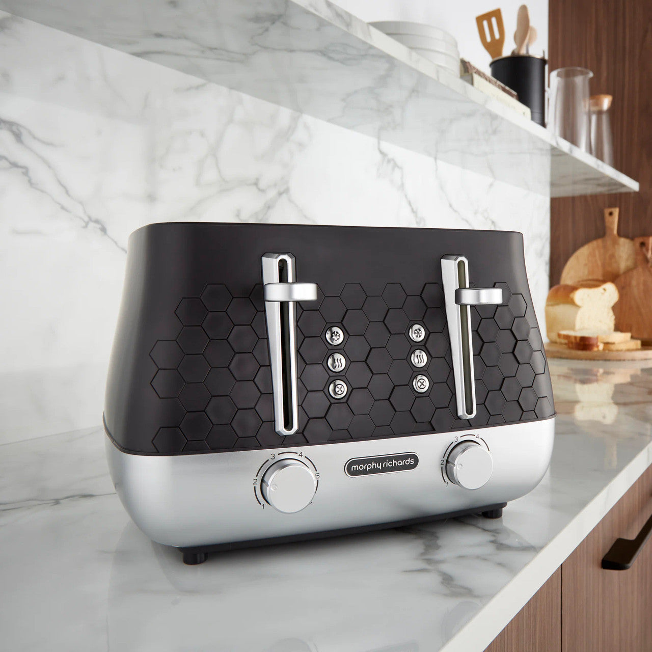 Morphy Richards Cassini 4 Slice Toaster | Moonless Night Black | 243020