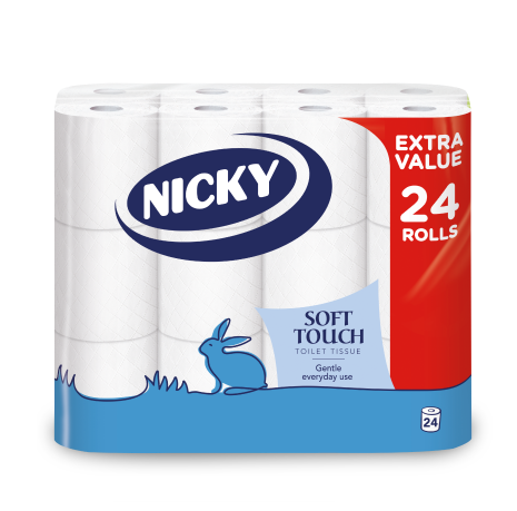 Nicky Soft Touch Toilet Tissue 24 Roll
